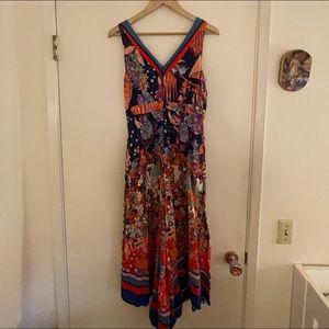 Anthropologie Maeve Boho Floral Print Jumpsuit | Size 4